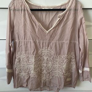 Anthropologie- Odd Molly Blush Blouse